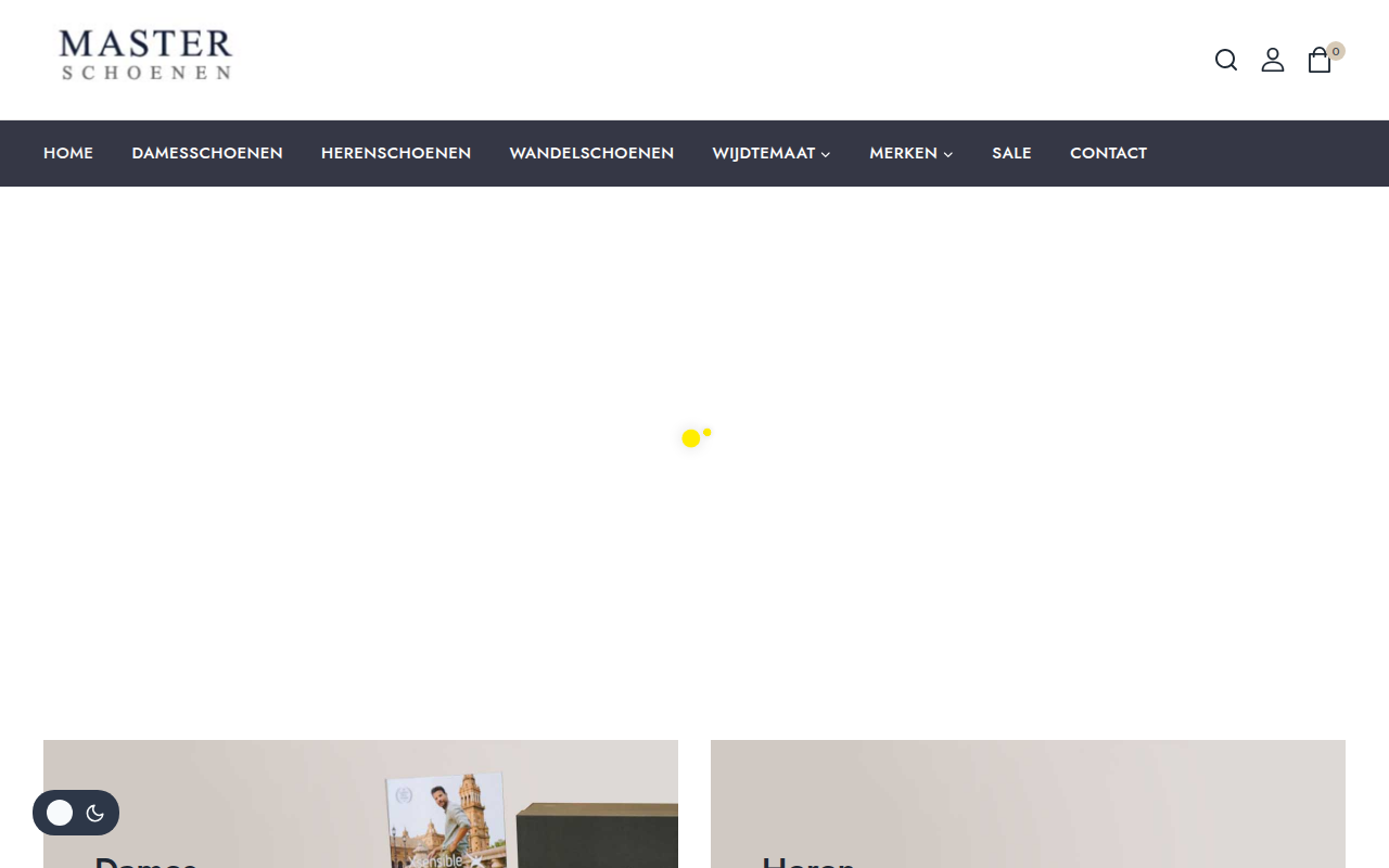 Screenshot van masterschoenen.nl