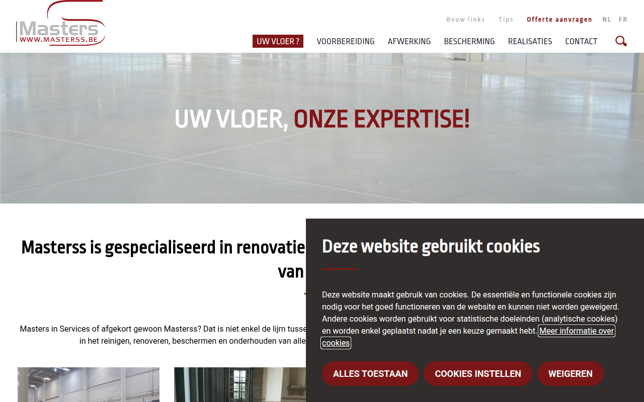 Screenshot van masterss.be