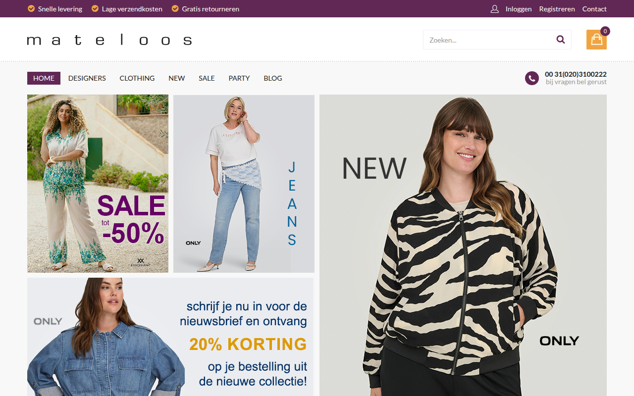 Screenshot van mateloos.nl