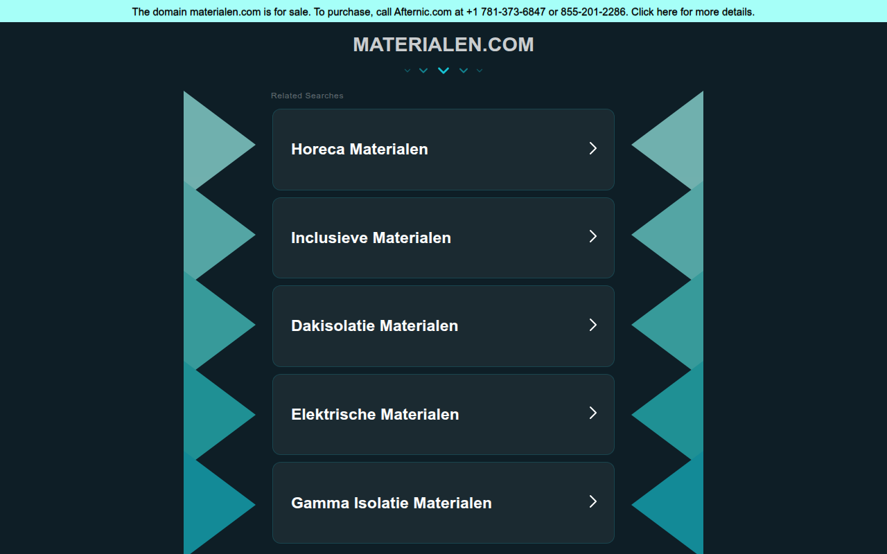 Screenshot van materialen.com