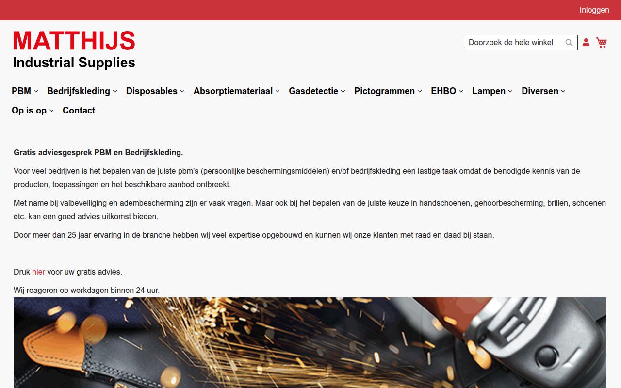 Screenshot van matthijs.com