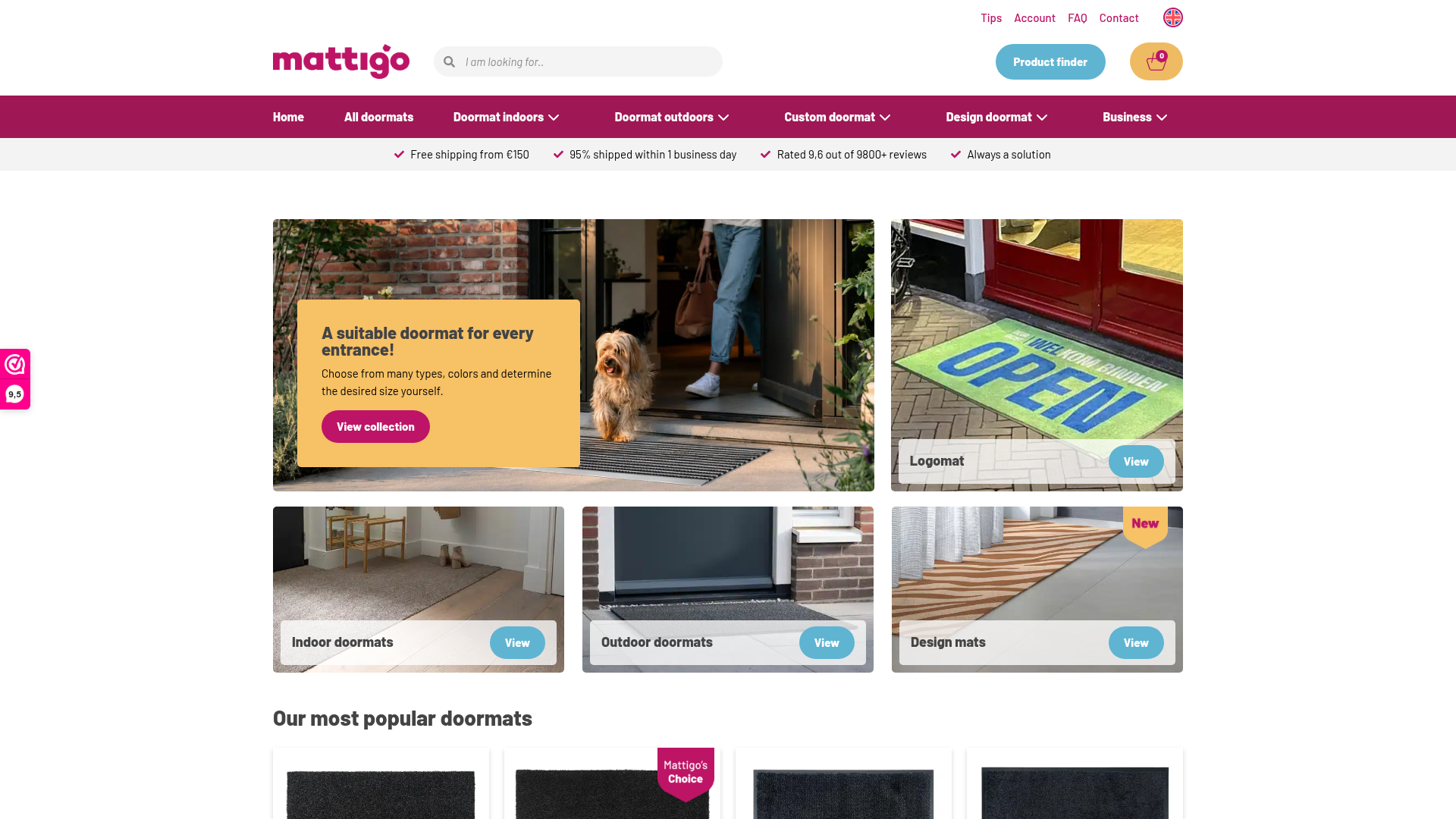 Screenshot van mattigo.com