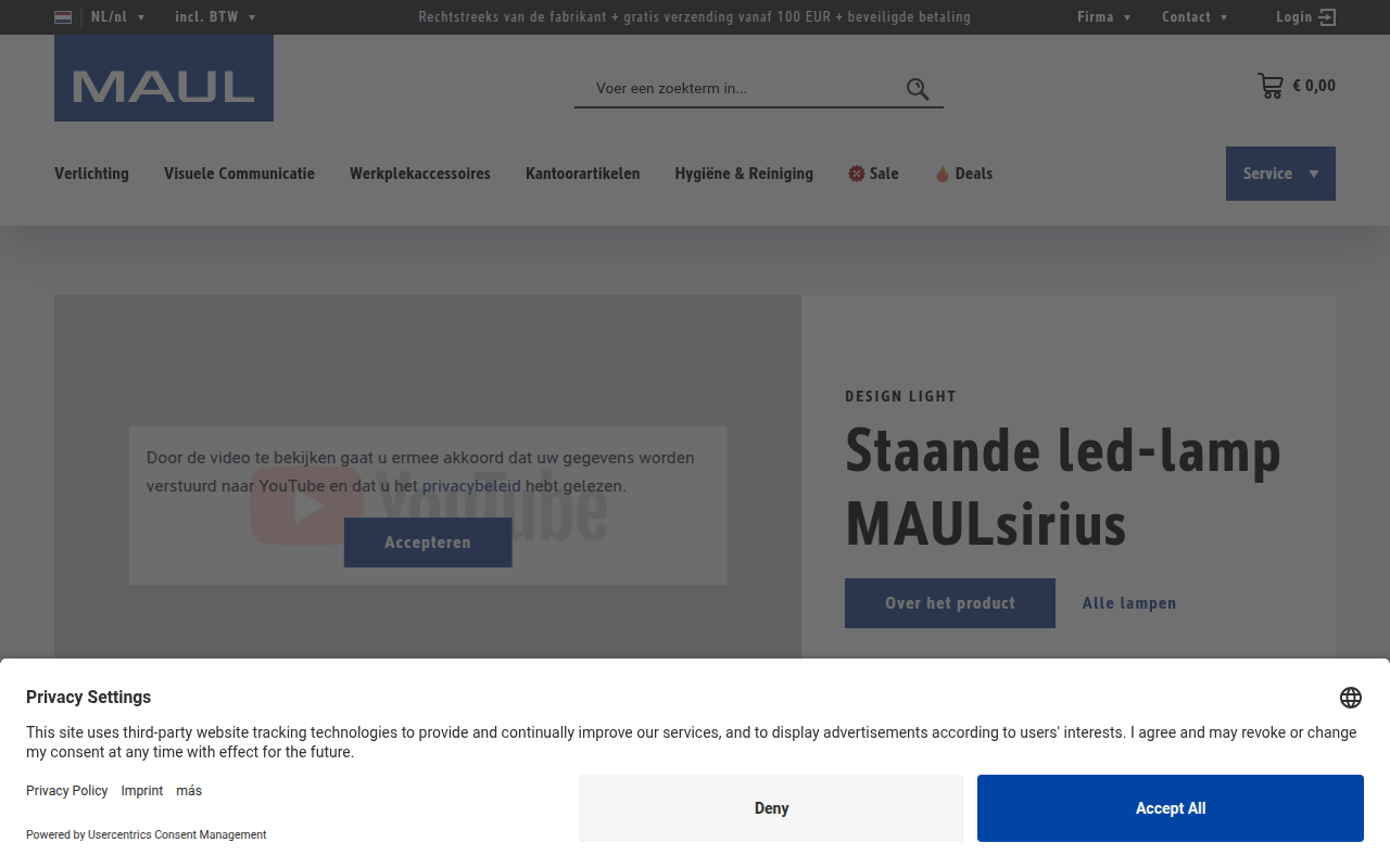 Screenshot van maul.nl