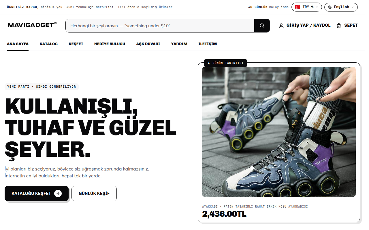 Screenshot van mavigadget.com