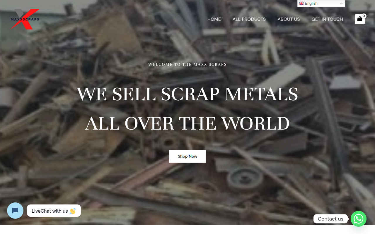 Screenshot van maxxscraps.com