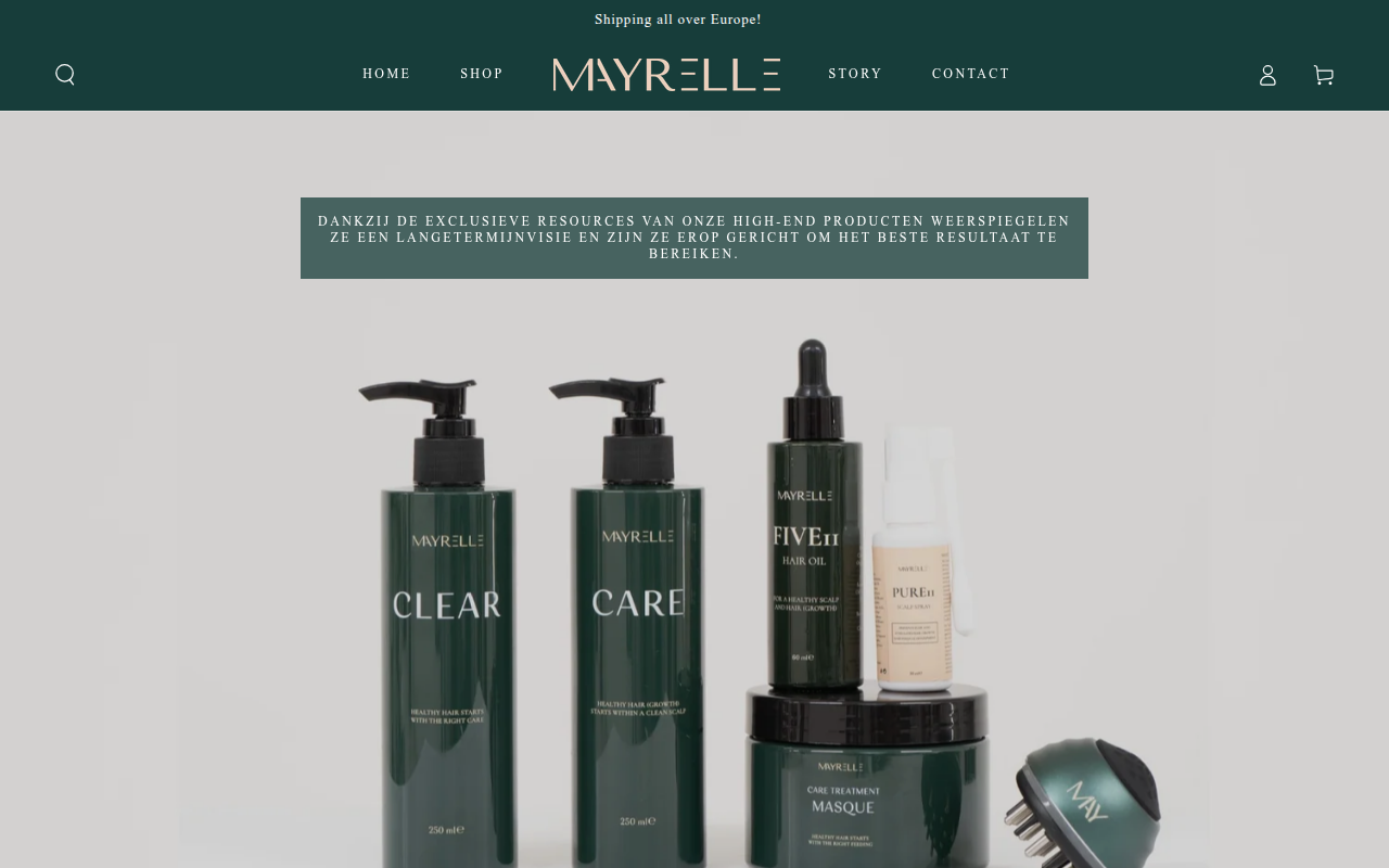 Screenshot van mayrelle.nl