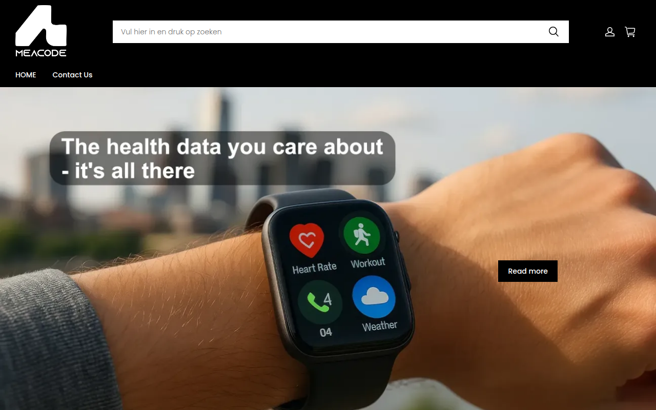 Screenshot van meacode-nl.com