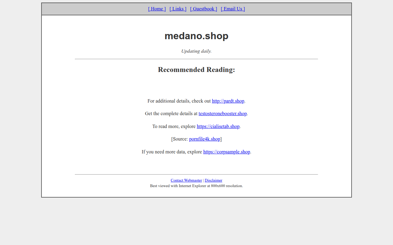 Screenshot van medano.shop