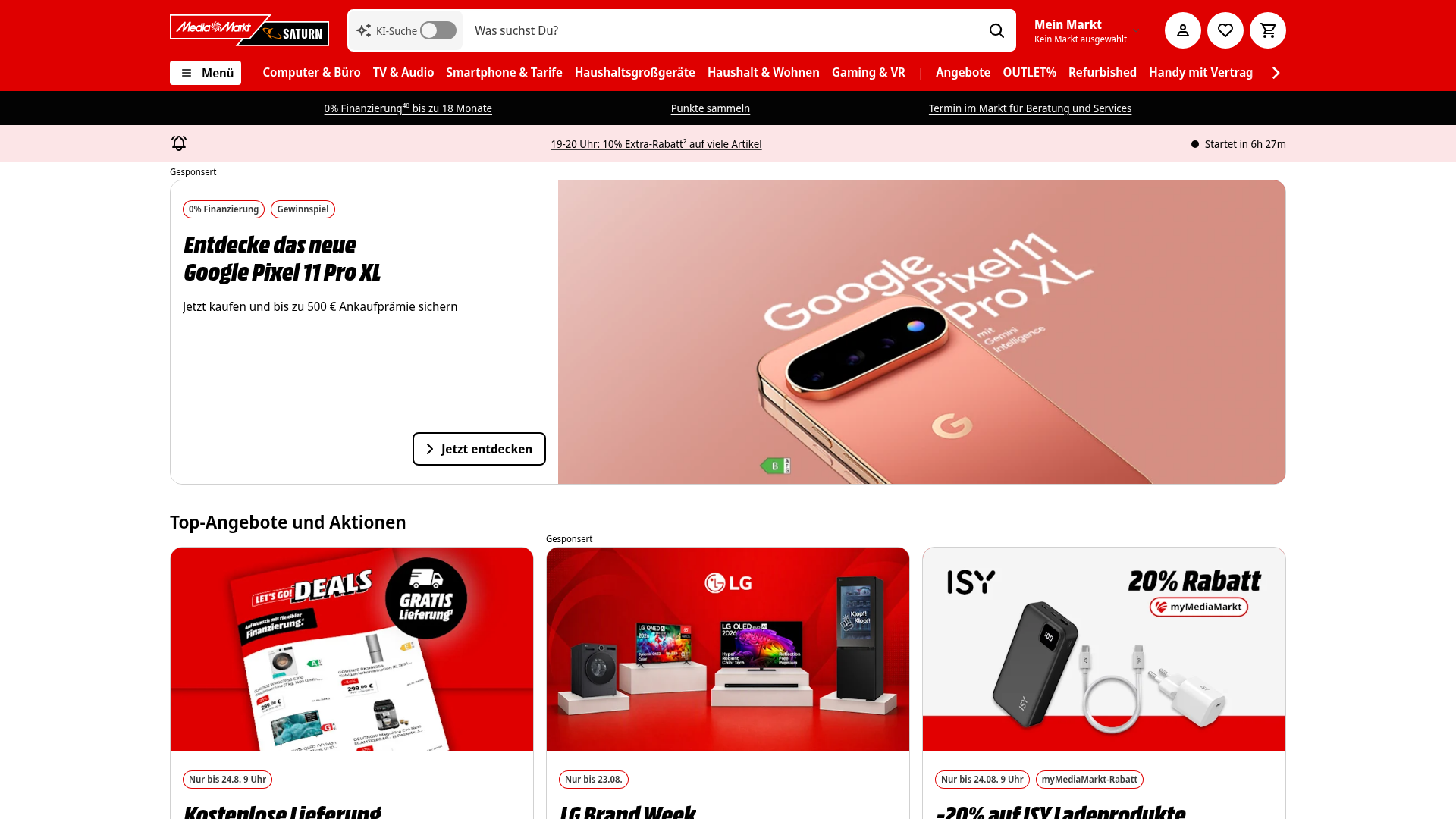 Screenshot van mediamarkt.de