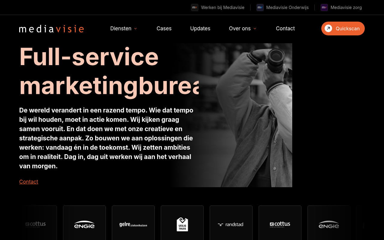 Screenshot van mediavisie.nl
