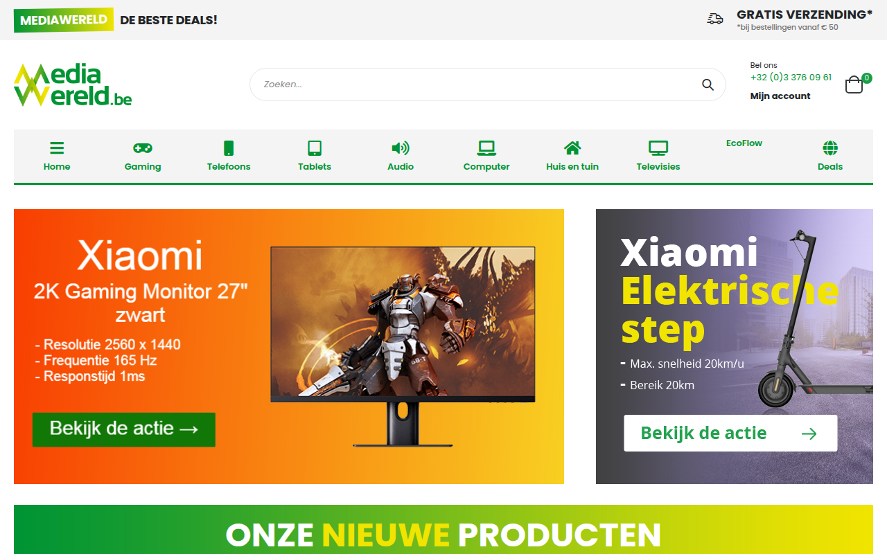 Screenshot van mediawereld.be
