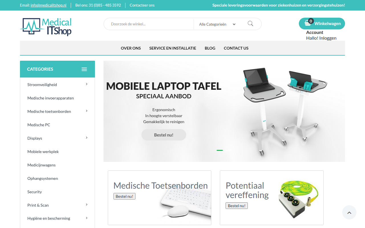Screenshot van medicalitshop.nl