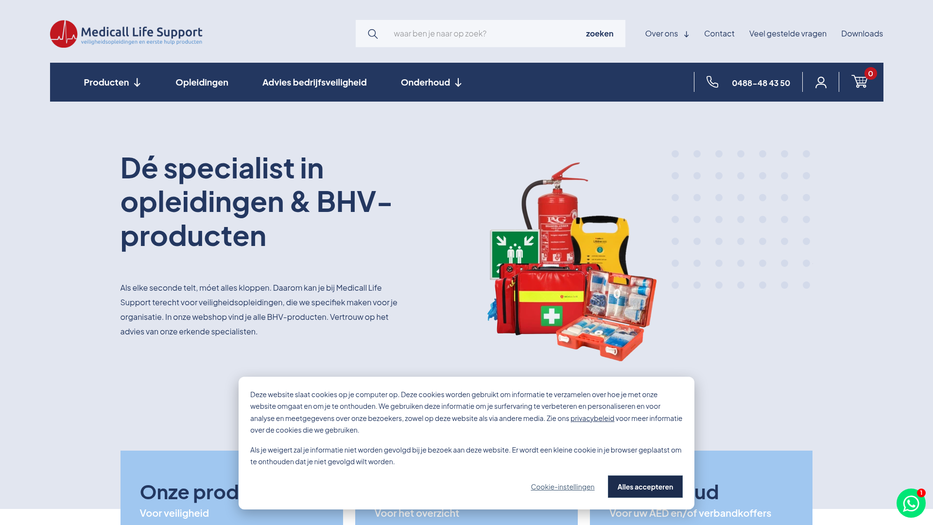 Screenshot van medicalllifesupport.nl