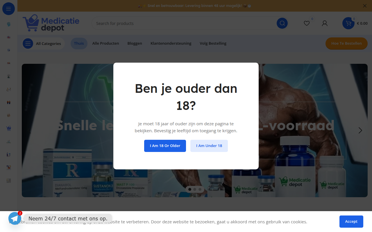 Screenshot van medicatiedepot.com