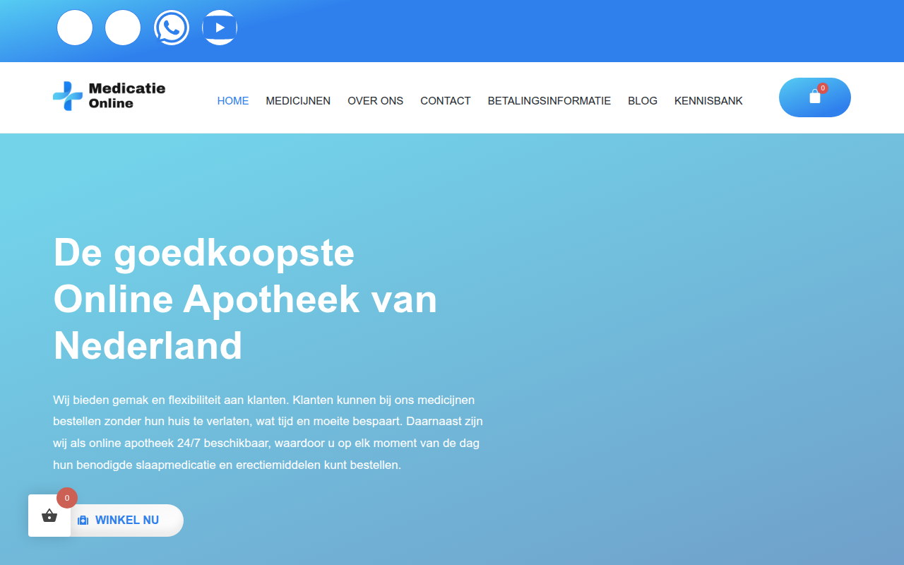 Screenshot van medicatieonline.com