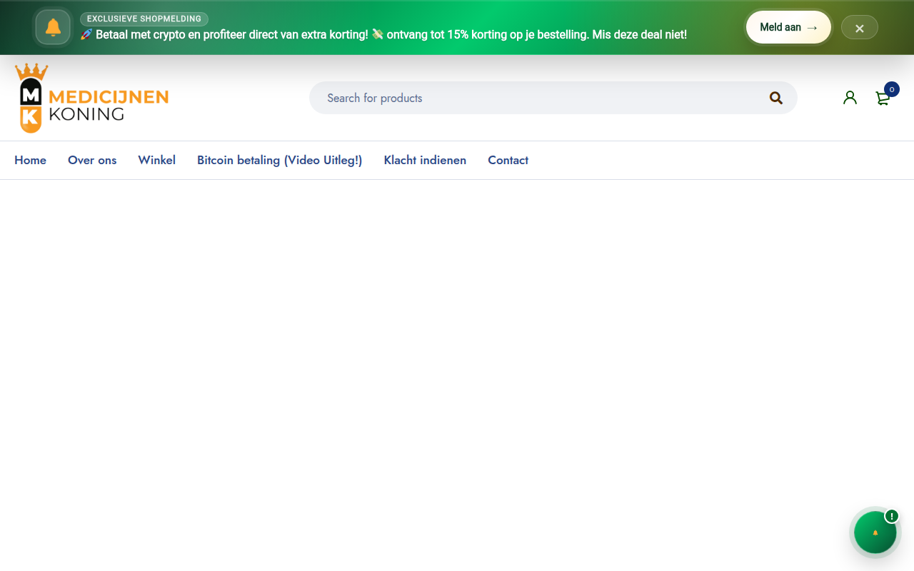 Screenshot van medicijnenkoning.com