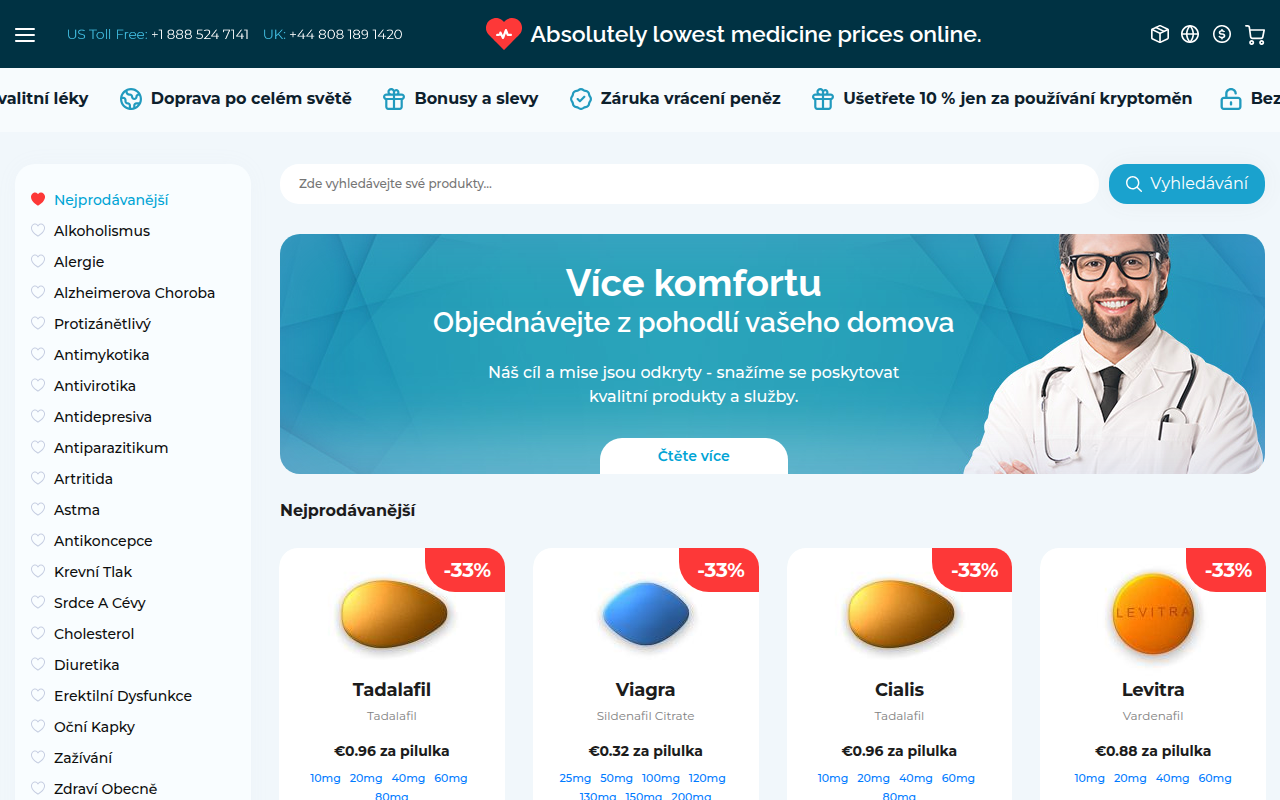 Screenshot van medicineronline.net