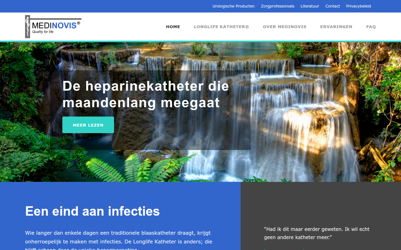 Screenshot van medinovis.nl