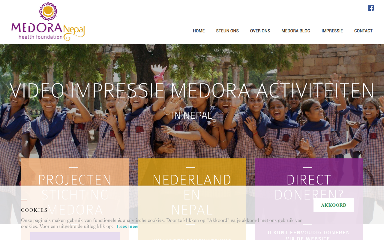 Screenshot van medora.nl