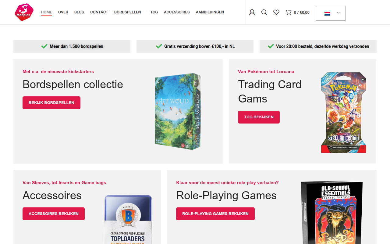 Screenshot van meeplesbordspellen.nl