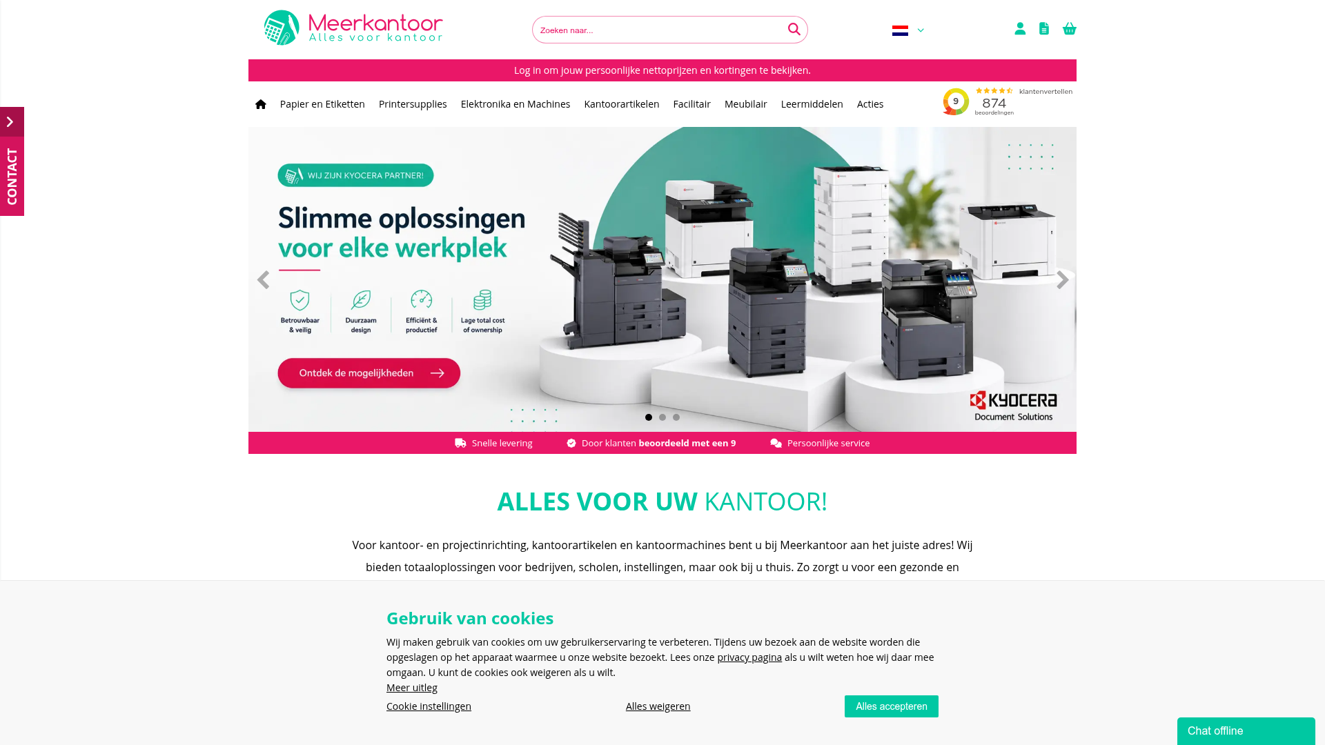 Screenshot van meerkantoor.nl