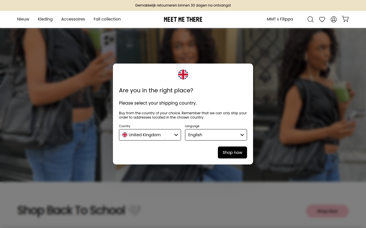 Screenshot van meet-me-there.com
