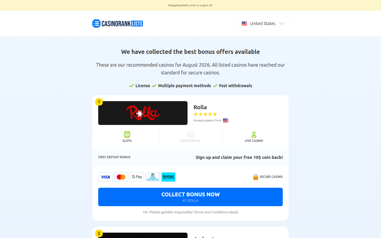 Screenshot van megameubels.com