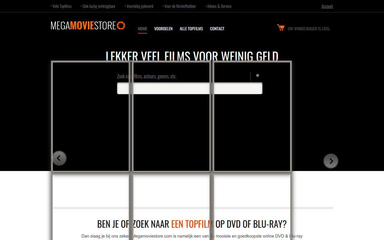 Screenshot van megamoviestore.com