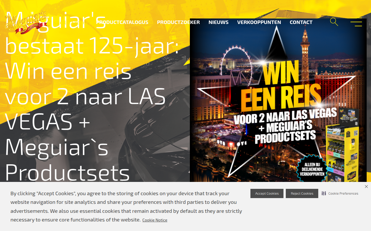 Screenshot van meguiars.nl