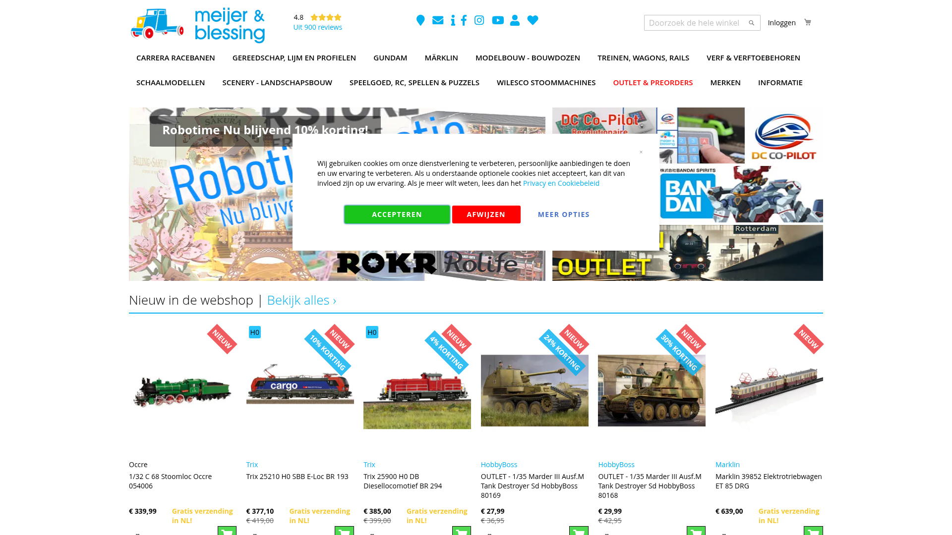 Screenshot van meijerenblessing.nl