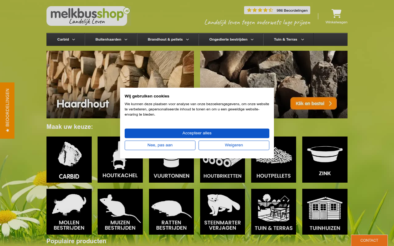 Screenshot van melkbusshop.nl