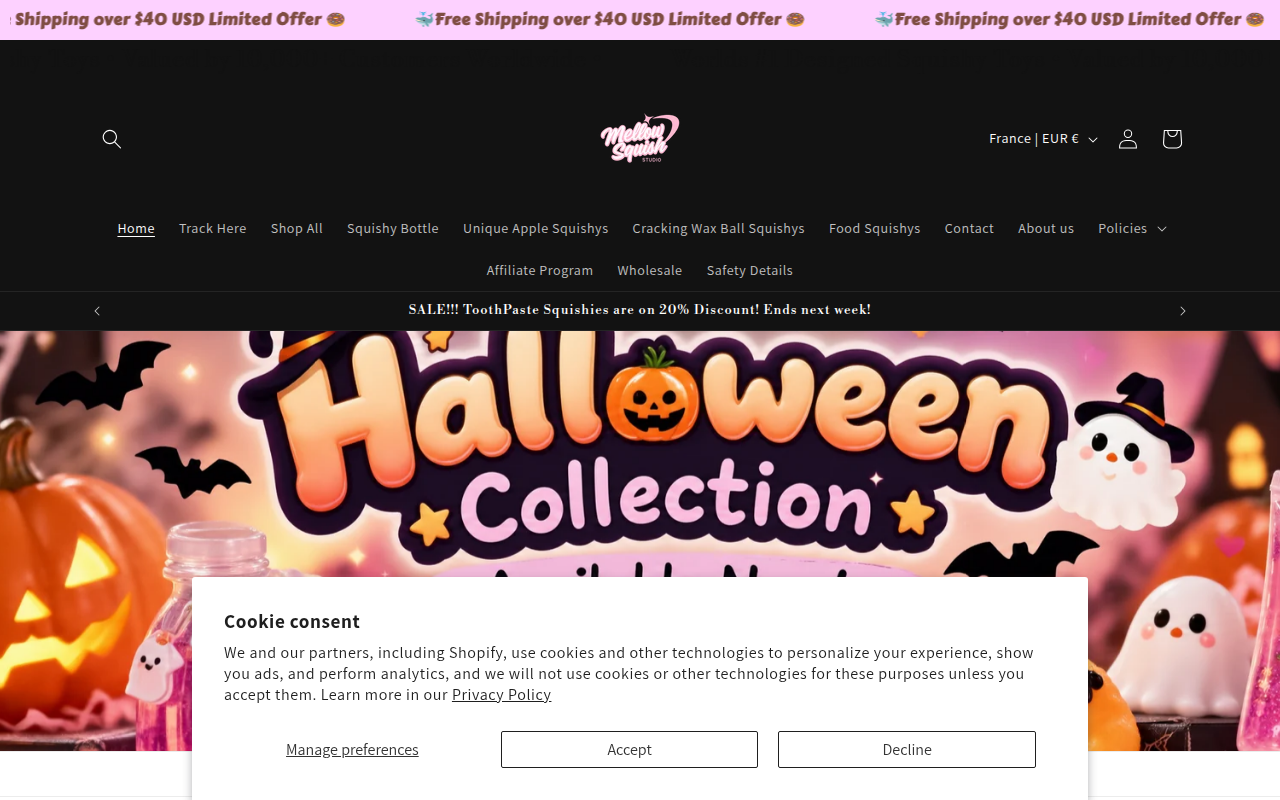 Screenshot van mellowsquish.com