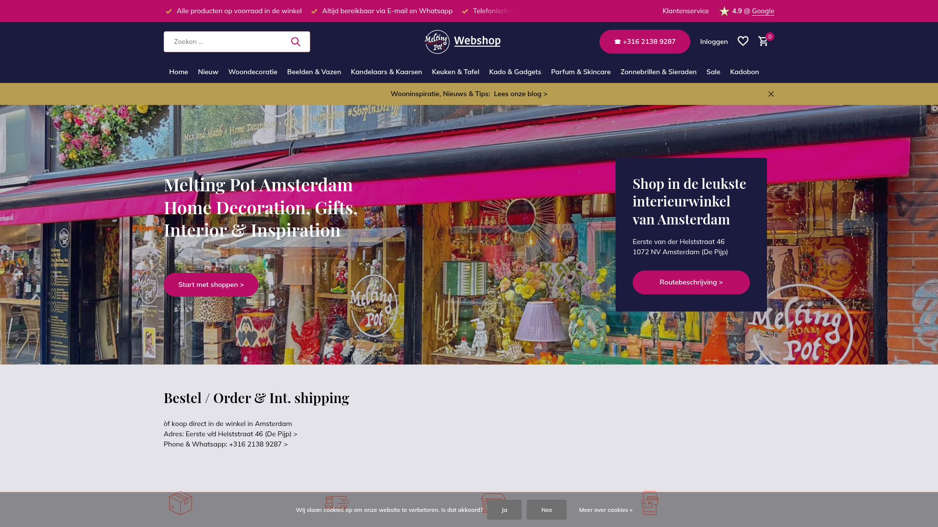 Screenshot van meltingpotamsterdam.nl