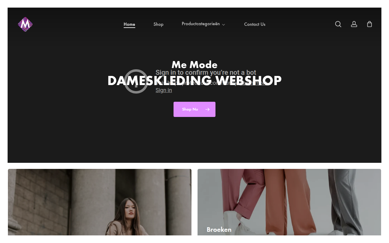 Screenshot van memode.eu