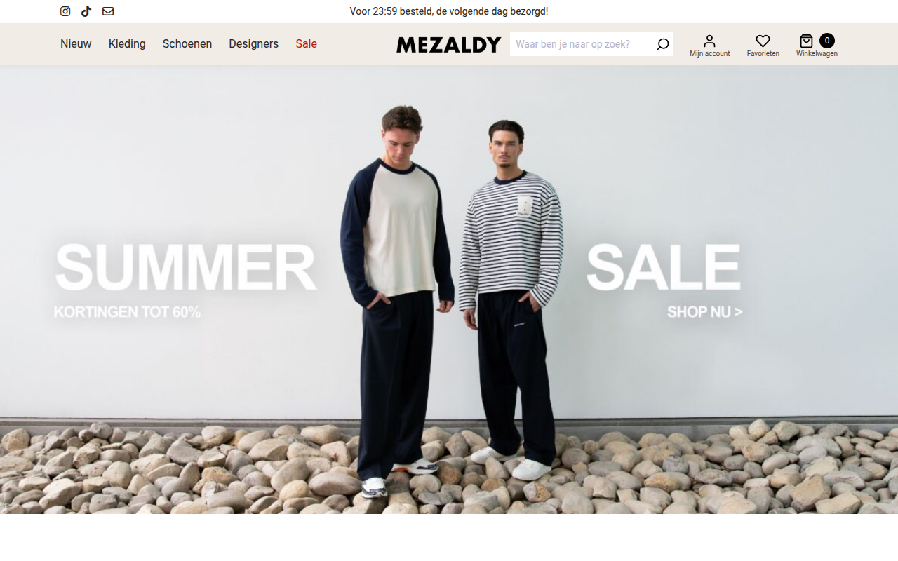 Screenshot van mensquare-store.com