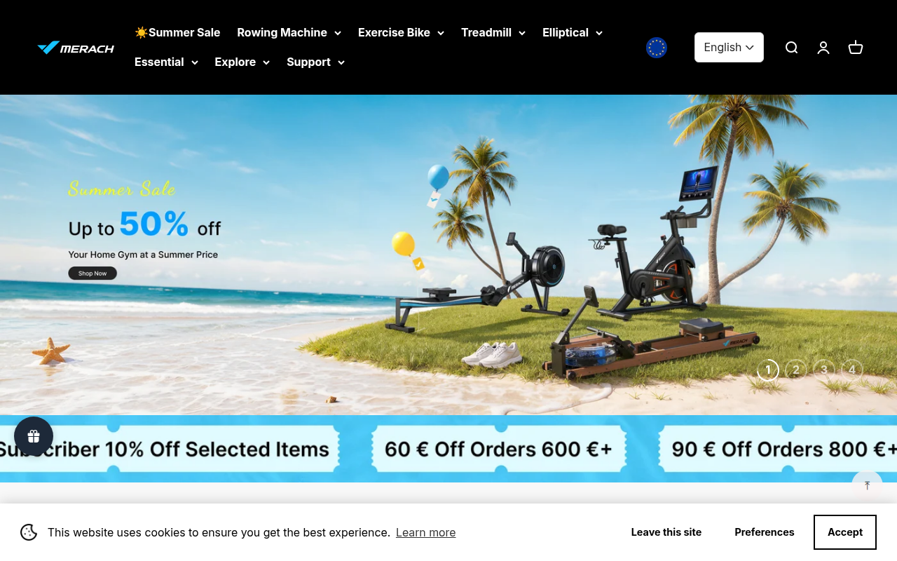 Screenshot van merachfit.eu