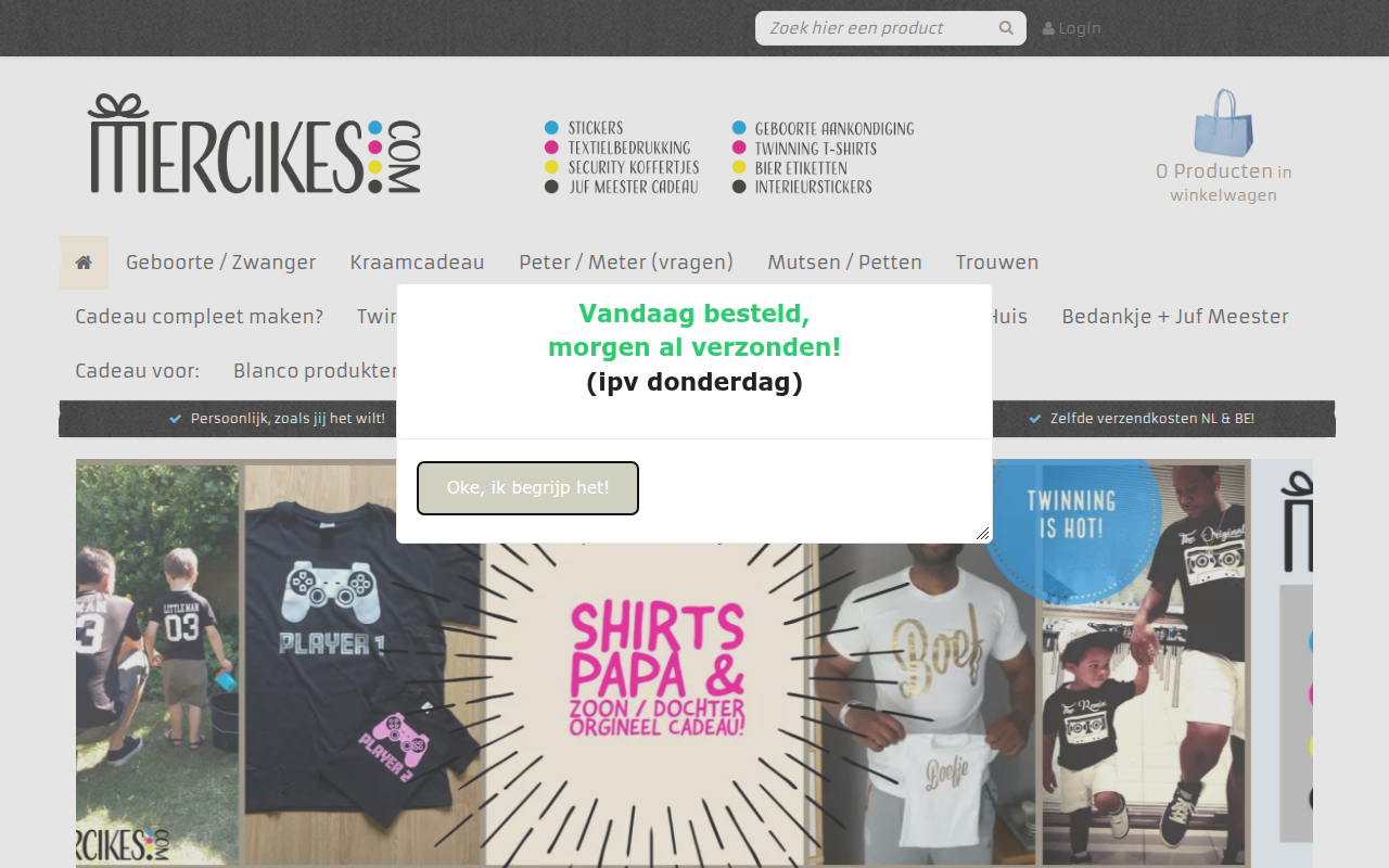 Screenshot van mercikes.com