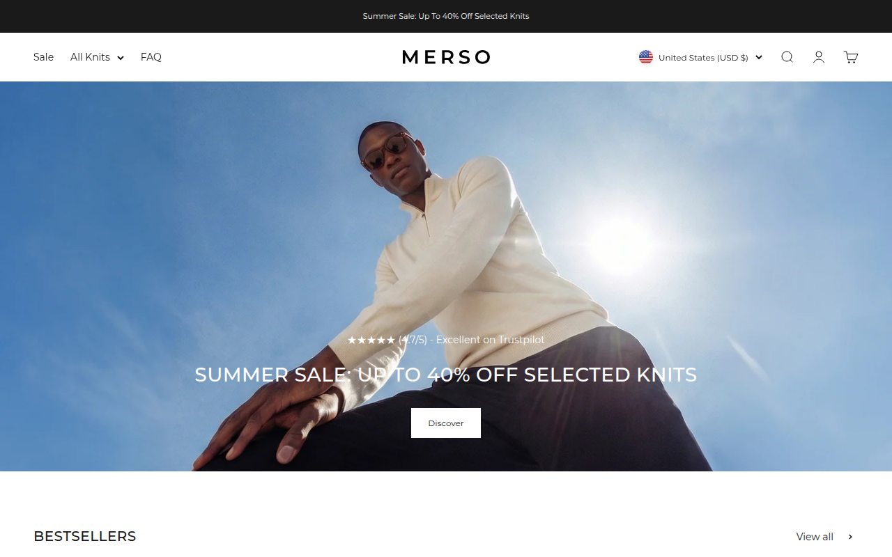 Screenshot van merso.com