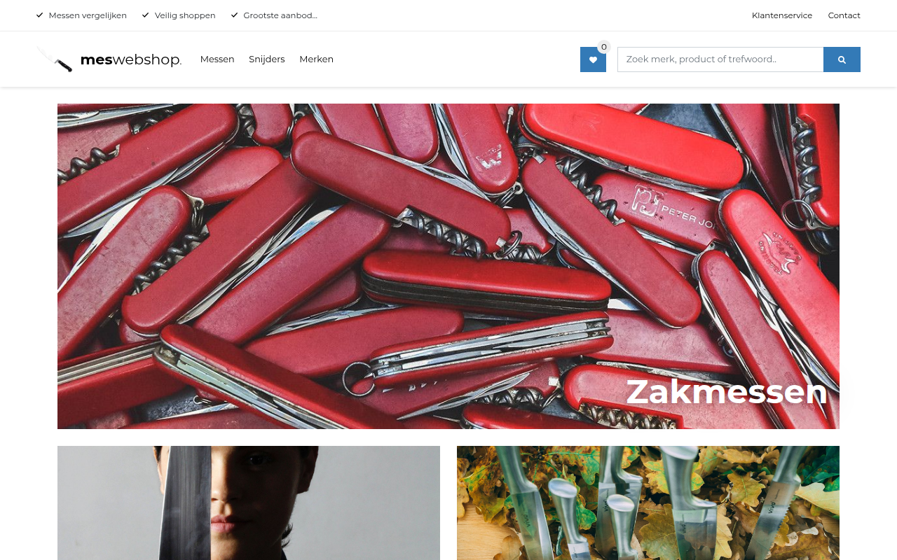Screenshot van meswebshop.nl