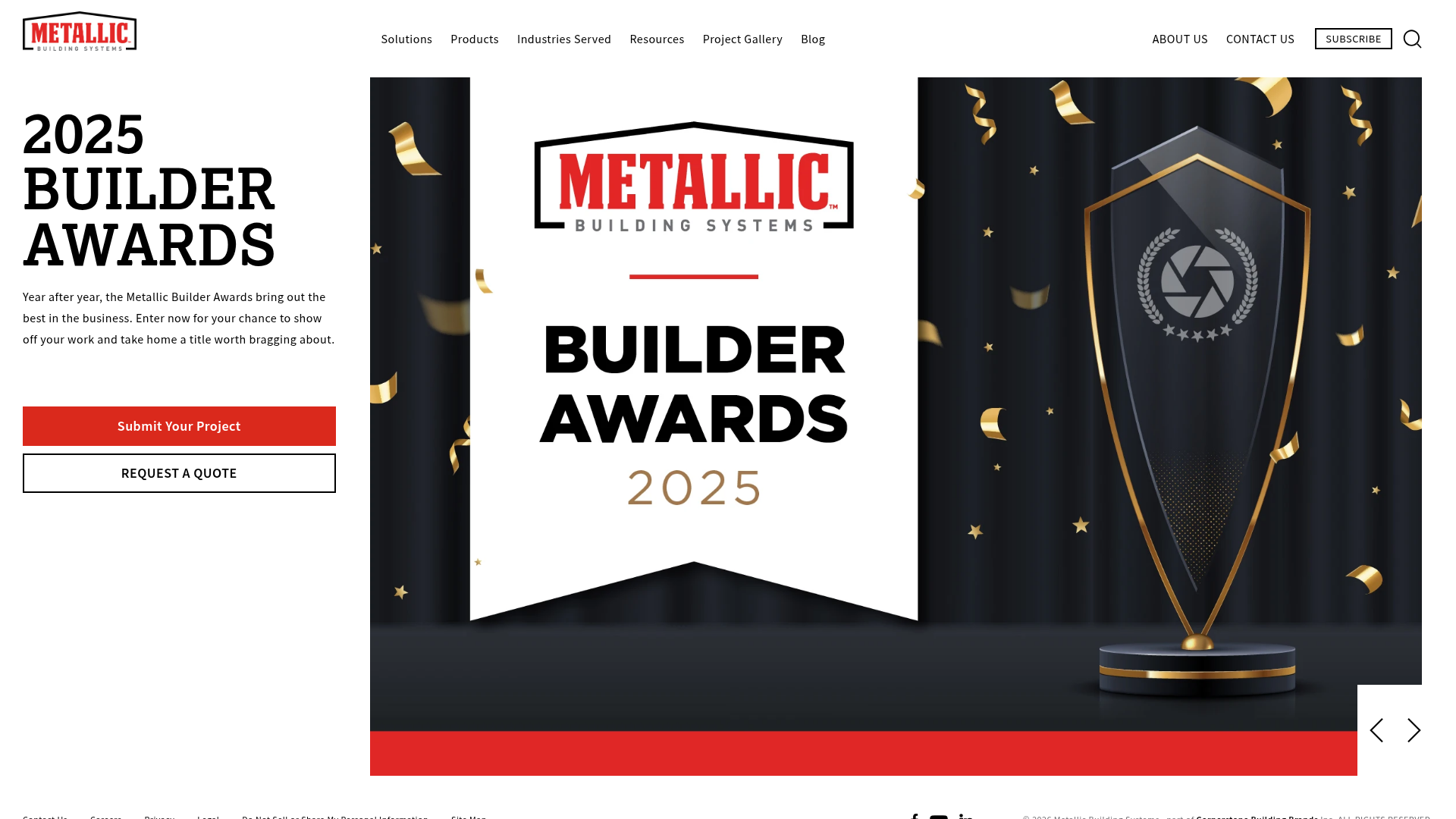 Screenshot van metallic.com