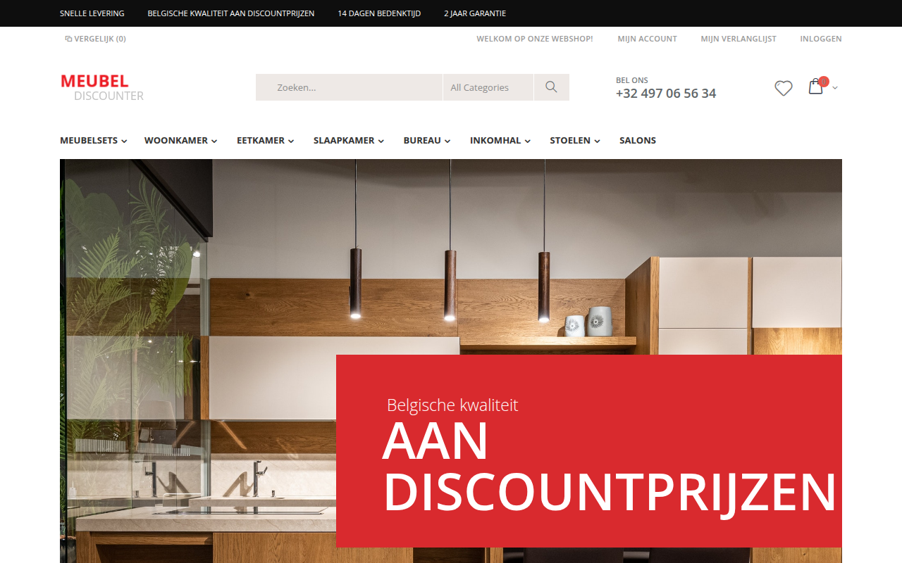 Screenshot van meubeldiscounter.be