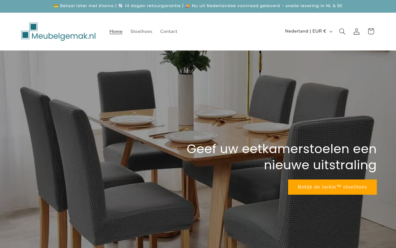 Screenshot van meubelgemak.nl