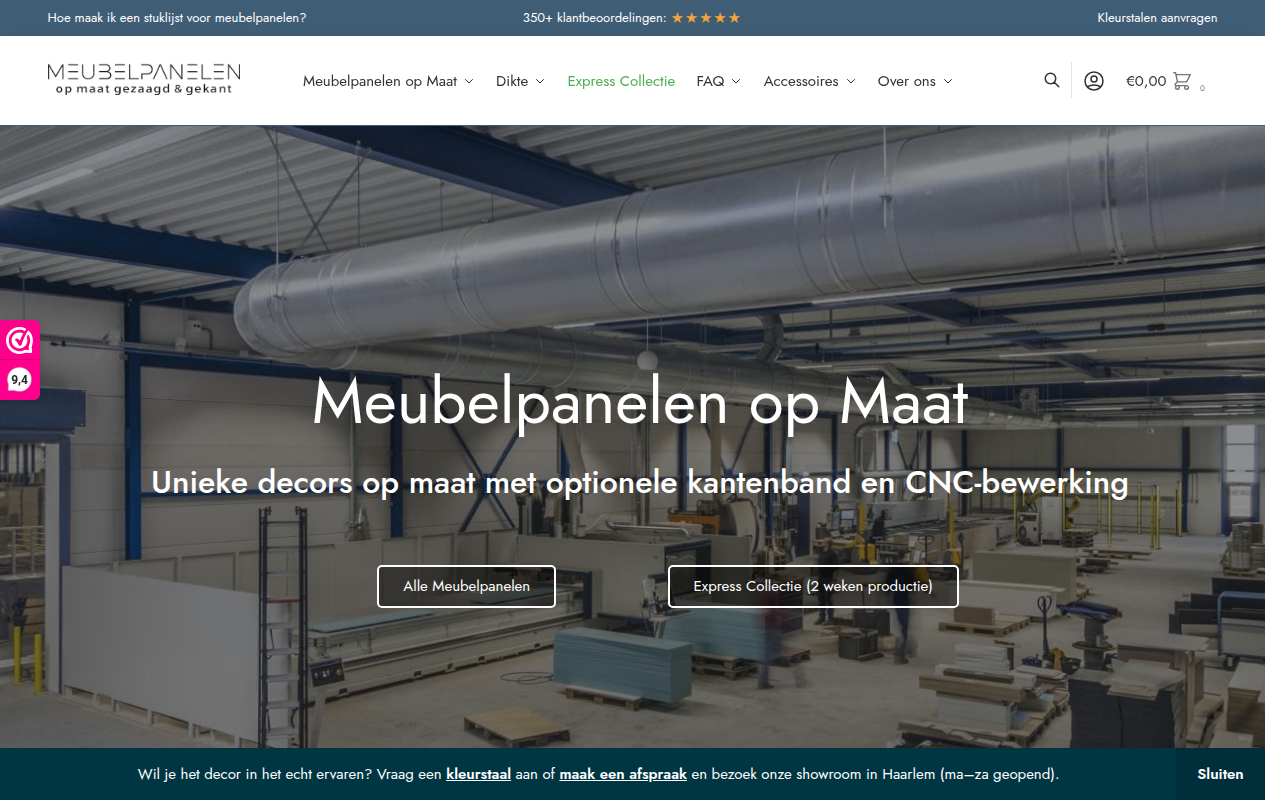 Screenshot van meubelpanelen-op-maat.nl