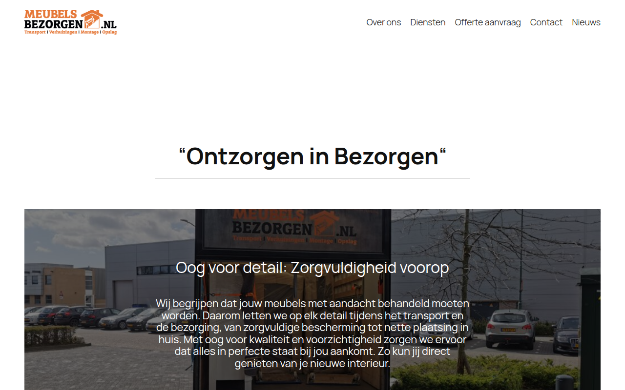 Screenshot van meubelsbezorgen.nl