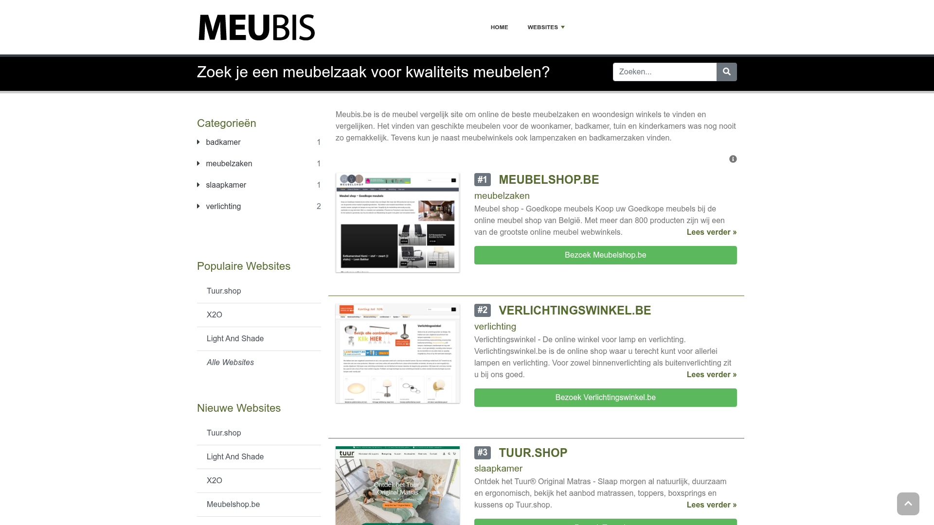 Screenshot van meubis.be
