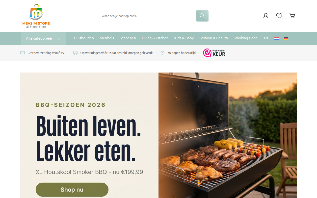 Screenshot van mevsimstore.nl