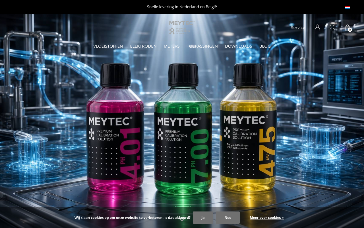 Screenshot van meytec.eu