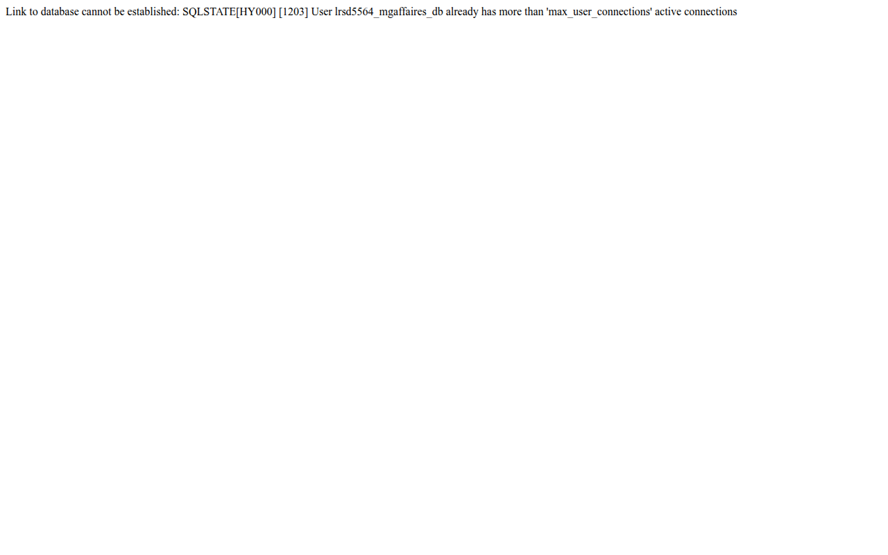 Screenshot van mgaffaires.com