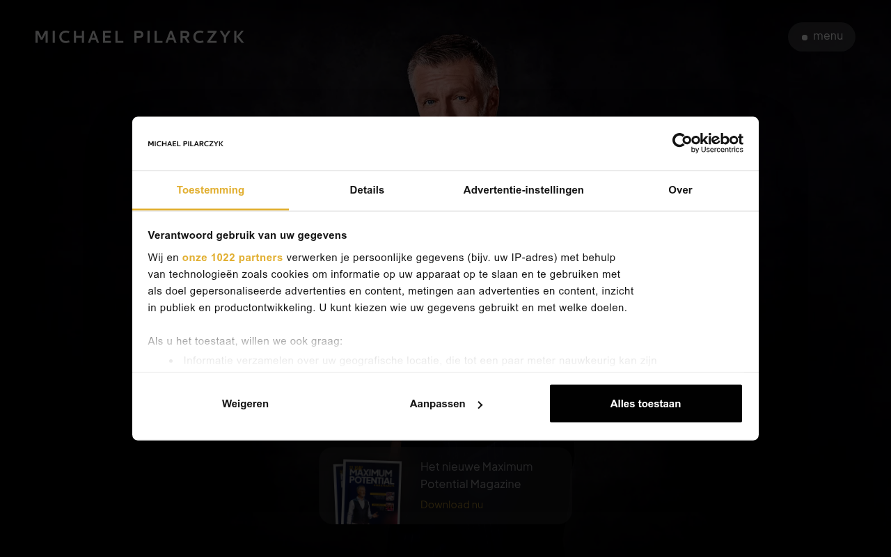 Screenshot van michaelpilarczyk.nl