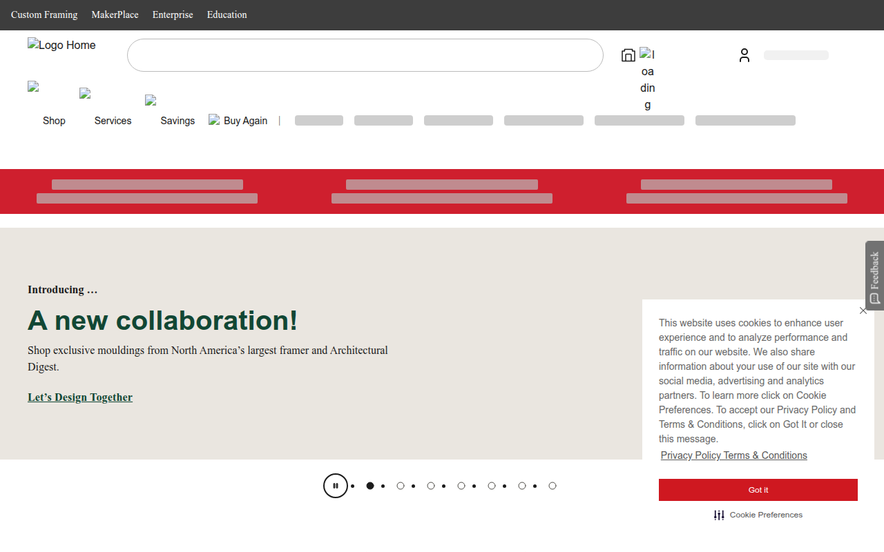 Screenshot van michaels.com